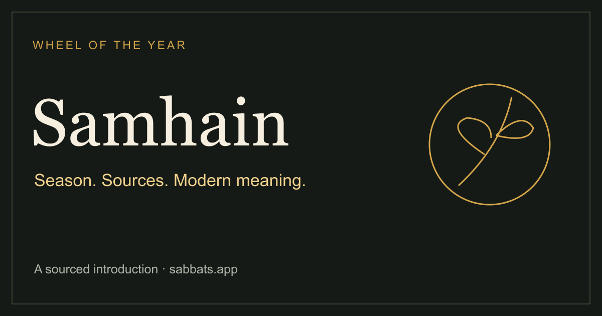 Samhain: understand the season, the sources and the modern meaning