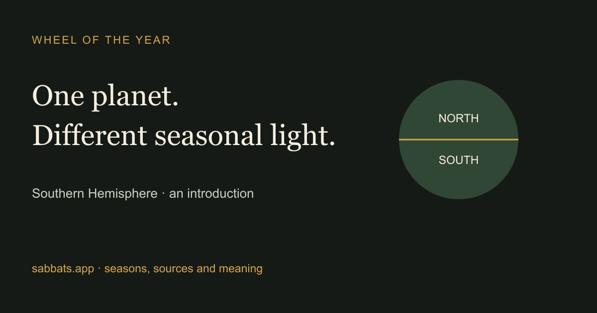 Original conceptual graphic: one planet, different seasonal light; north and south labelled separately